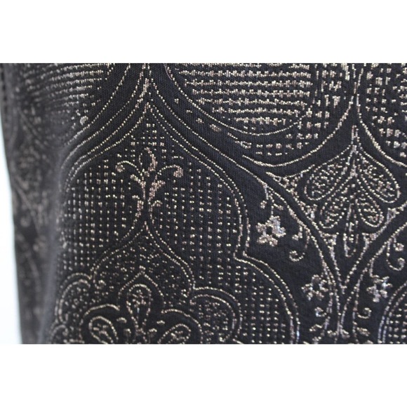 NWT J McLaughlin Zahara Black Champagne Jacquard Sheath Dress Size 2 Metallic - Picture 6 of 8